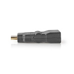 Nedis HDMI™ Adapter | HDMI™ Kontakt | HDMI™ Utgång | Guldplaterad | Vridning | ABS | Svart | 1 st. | Kuvert