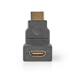 Nedis HDMI™ Adapter | HDMI™ Kontakt | HDMI™ Utgång | Guldplaterad | Vridning | ABS | Svart | 1 st. | Kuvert
