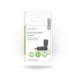 Nedis HDMI™ Adapter | HDMI™ Kontakt | HDMI™ Utgång | Guldplaterad | Vridning | ABS | Svart | 1 st. | Kuvert