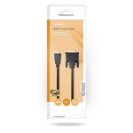 Nedis HDMI™ kabel | HDMI™ Kontakt | DVI-D 24+1-Pin Hane | 1080p | Nickelplaterad | 3.00 m | Rak | PVC | Svart | Låda Nedis HDMI™ kabel | HDMI™ Kontakt | DVI-D 24+1-Pin Hane | 1080p | Nickelplaterad | 3.00 m | Rak | PVC | Svart | Låda