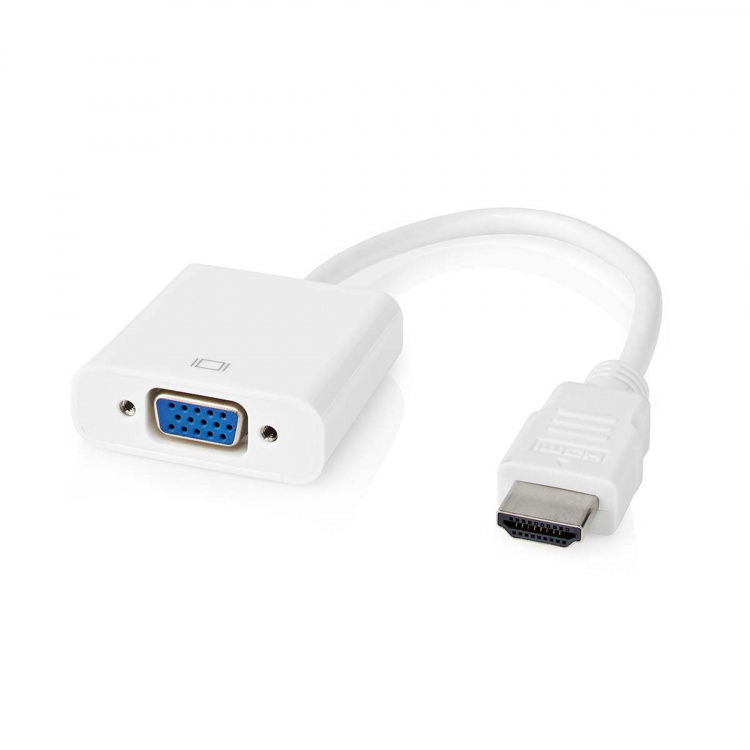 Nedis HDMI™ kabel | HDMI™ Kontakt | VGA hona 15p | 1080p | Nickelplaterad | 0.20 m | Rak | PVC | Vit | Blister Nedis HDMI™ kabel | HDMI™ Kontakt | VGA hona 15p | 1080p | Nickelplaterad | 0.20 m | Rak | PVC | Vit | Blister