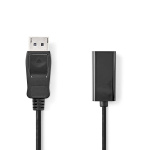 Nedis Displayport-kabel | DisplayPort Hane | HDMI™ Utgång | 4K@30Hz | Nickelplaterad | 0.20 m | Rund | PVC | Svart | Låda