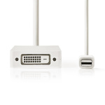 Nedis Mini Displayport-kabel | DisplayPort 1.2 | Mini DisplayPort Hane | DVI-D 24+1-Pin Hona / HDMI™ ingång / VGA hona 15p | 21.6 Gbps | Nickelplaterad | 0.20 m | Rund | PVC | Vit | Blister Nedis Mini Displayport-kabel | DisplayPort 1.2 | Mini DisplayPort Hane | DVI-D 24+1-Pin Hona / HDMI™ ingång / VGA hona 15p | 21.6 Gbps | Nickelplaterad | 0.20 m | Rund | PVC | Vit | Blister