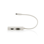 Nedis Mini Displayport-kabel | DisplayPort 1.2 | Mini DisplayPort Hane | DVI-D 24+1-Pin Hona / HDMI™ ingång / VGA hona 15p | 21.6 Gbps | Nickelplaterad | 0.20 m | Rund | PVC | Vit | Blister Nedis Mini Displayport-kabel | DisplayPort 1.2 | Mini DisplayPort Hane | DVI-D 24+1-Pin Hona / HDMI™ ingång / VGA hona 15p | 21.6 Gbps | Nickelplaterad | 0.20 m | Rund | PVC | Vit | Blister