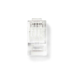 Nedis RJ45-kontakt | Hane | Solid UTP CAT5e | Rak | Guldplaterad | 10 st. | PVC | Transparent | Låda