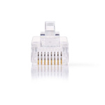 Nedis RJ45-kontakt | Hane | Solid UTP CAT5e | Rak | Guldplaterad | 10 st. | PVC | Transparent | Låda