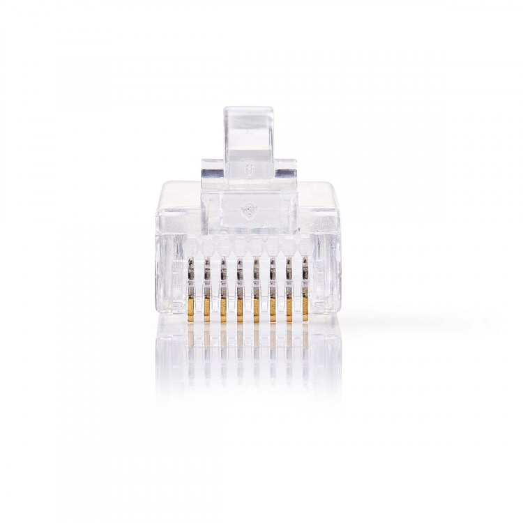 Nedis RJ45-kontakt | Hane | Solid UTP CAT5e | Rak | Guldplaterad | 10 st. | PVC | Transparent | Låda