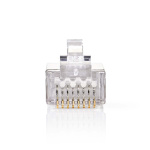 Nedis RJ45-kontakt | Hane | Solid STP CAT5 | Rak | Guldplaterad | 10 st. | PVC | Transparent | Låda