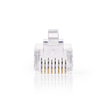 Nedis RJ45-kontakt | Hane | Solid UTP CAT6 | Rak | Guldplaterad | 10 st. | Polycarbonate | Transparent | Låda Nedis RJ45-kontakt | Hane | Solid UTP CAT6 | Rak | Guldplaterad | 10 st. | Polycarbonate | Transparent | Låda