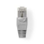 Nedis RJ45-kontakt | Hane | Solid FTP CAT5e | Rak | Nickelplaterad | 10 st. | Polycarbonate | Grå / Transparent | Låda