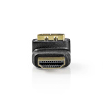 Nedis HDMI™ Adapter | HDMI™ Kontakt | HDMI™ Utgång | Guldplaterad | Vinklat 270° | ABS | Svart | 1 st. | Låda