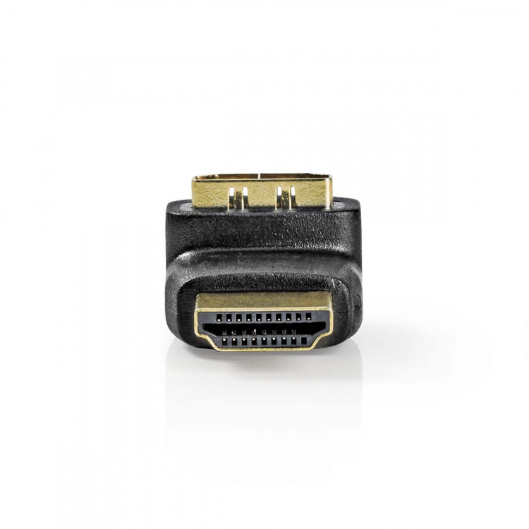 Nedis HDMI™ Adapter | HDMI™ Kontakt | HDMI™ Utgång | Guldplaterad | Vinklat 270° | ABS | Svart | 1 st. | Låda