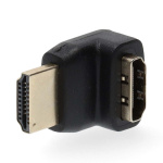 Nedis HDMI™ Adapter | HDMI™ Kontakt | HDMI™ Utgång | Guldplaterad | Vinklat 270° | ABS | Svart | 1 st. | Låda