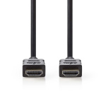 Nedis High Speed ​​HDMI ™ kabel med Ethernet | HDMI™ Kontakt | HDMI™ Kontakt | 4K@30Hz | 18 Gbps | 50.0 m | Rund | PVC | Svart | Tag