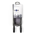 Nedis Balanserad ljudkabel | XLR 3-stifts hane | XLR 3-stifts hona | Nickelplaterad | 1.50 m | Rund | PVC | Mörkgrå | Kartonghylsa Nedis Balanserad ljudkabel | XLR 3-stifts hane | XLR 3-stifts hona | Nickelplaterad | 1.50 m | Rund | PVC | Mörkgrå | Kartonghylsa