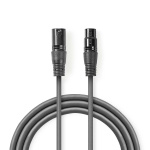 Nedis Balanserad ljudkabel | XLR 3-stifts hane | XLR 3-stifts hona | Nickelplaterad | 10.0 m | Rund | PVC | Mörkgrå | Presentbox Nedis Balanserad ljudkabel | XLR 3-stifts hane | XLR 3-stifts hona | Nickelplaterad | 10.0 m | Rund | PVC | Mörkgrå | Presentbox
