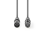 Nedis Balanserad ljudkabel | XLR 3-stifts hane | XLR 3-stifts hona | Nickelplaterad | 10.0 m | Rund | PVC | Mörkgrå | Presentbox Nedis Balanserad ljudkabel | XLR 3-stifts hane | XLR 3-stifts hona | Nickelplaterad | 10.0 m | Rund | PVC | Mörkgrå | Presentbox