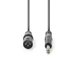 Nedis Balanserad ljudkabel | XLR 3-stifts hane | 6.35 mm Hane | Nickelplaterad | 1.50 m | Rund | PVC | Mörkgrå | Kartonghylsa Nedis Balanserad ljudkabel | XLR 3-stifts hane | 6.35 mm Hane | Nickelplaterad | 1.50 m | Rund | PVC | Mörkgrå | Kartonghylsa