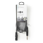 Nedis Balanserad ljudkabel | XLR 3-stifts hane | 6.35 mm Hane | Nickelplaterad | 1.50 m | Rund | PVC | Mörkgrå | Kartonghylsa Nedis Balanserad ljudkabel | XLR 3-stifts hane | 6.35 mm Hane | Nickelplaterad | 1.50 m | Rund | PVC | Mörkgrå | Kartonghylsa