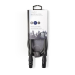 Nedis DMX adapterkabel | XLR 3-stifts hane | XLR 3-stifts hona | Nickelplaterad | 1.50 m | Rund | PVC | Mörkgrå | Kartonghylsa
