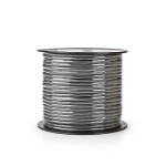 Nedis Högtalarkabel | 2 x 2.50 mm² | Koppar | 100.0 m | Rund | PVC | Mörkgrå | Rulle
