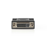 Nedis DVI adapter | DVI-I 24+5-Pin Hona | DVI-I 24+5-Pin Hona | Nickelplaterad | Rak | PVC | Svart | Plastpåse