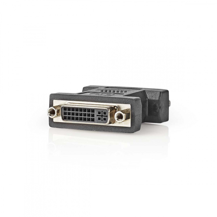 Nedis DVI adapter | DVI-I 24+5-Pin Hona | DVI-I 24+5-Pin Hona | Nickelplaterad | Rak | PVC | Svart | Plastpåse