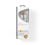 Nedis CAT6 Nätverkskabel | RJ45 hane | RJ45 hane | S/FTP | 1.50 m | Rund | LSZH / PVC | Vit | Kartong med fönster
