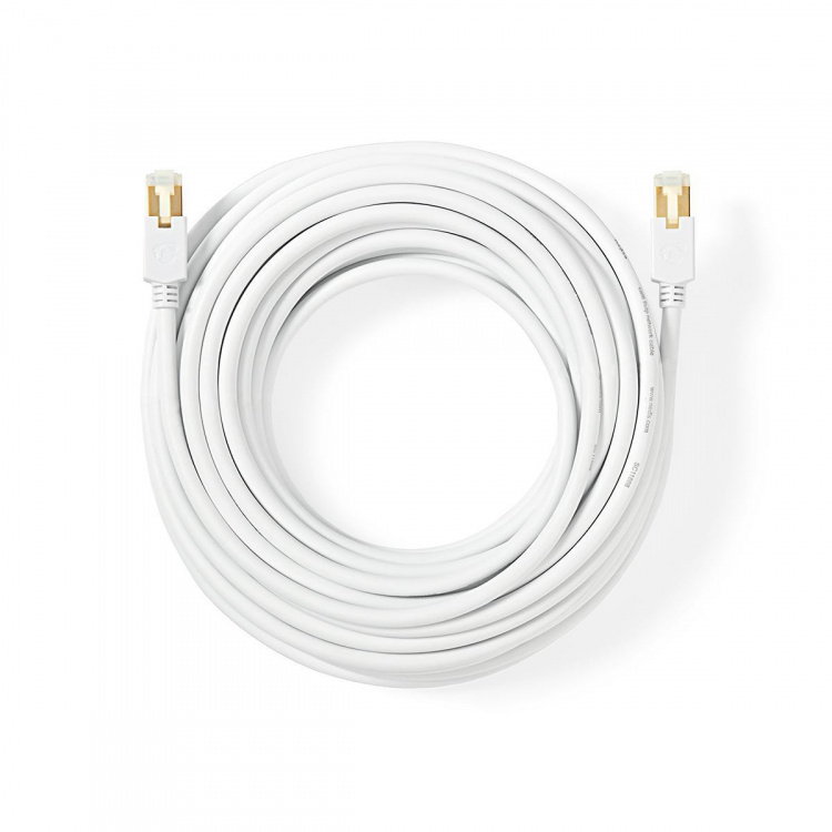 Nedis CAT6 Nätverkskabel | RJ45 hane | RJ45 hane | F/UTP | 10.0 m | Rund | LSZH / PVC | Vit | Kartong med fönster