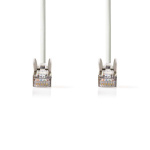 Nedis CAT5e nätverkskabel | SF/UTP | RJ45 hane | RJ45 hane | 7.50 m | Rund | PVC | Vit | Blister