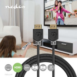 Nedis Ultra High Speed HDMI ™ kabel | HDMI™ Kontakt | HDMI™ Kontakt | 8K@60Hz | 48 Gbps | 2.00 m | Rund | 6.5 mm | Antracit | Låda Nedis Ultra High Speed HDMI ™ kabel | HDMI™ Kontakt | HDMI™ Kontakt | 8K@60Hz | 48 Gbps | 2.00 m | Rund | 6.5 mm | Antracit | Låda