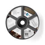 Nedis Högtalarkabel | 2 x 0.75 mm² | Koppar | 100.0 m | Rund | PVC | Transparent | Rulle