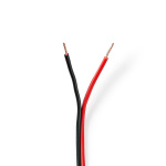 Nedis Högtalarkabel | 2 x 0.75 mm² | Koppar | 100.0 m | Rund | PVC | Röd / Svart | Rulle Nedis Högtalarkabel | 2 x 0.75 mm² | Koppar | 100.0 m | Rund | PVC | Röd / Svart | Rulle