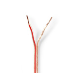 Nedis Högtalarkabel | 2 x 1.50 mm² | Koppar | 15.0 m | Rund | PVC | Transparent | Rulle