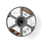 Nedis Högtalarkabel | 2 x 2.50 mm² | Koppar | 100.0 m | Rund | PVC | Röd / Svart | Rulle