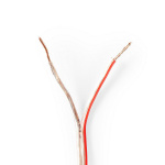 Nedis Högtalarkabel | 2 x 0.75 mm² | CCA | 15.0 m | Rund | PVC | Transparent | Emballage