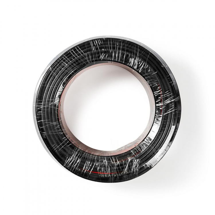 Nedis Högtalarkabel | 2 x 2.50 mm² | CCA | 25.0 m | Rund | PVC | Röd / Svart | Emballage