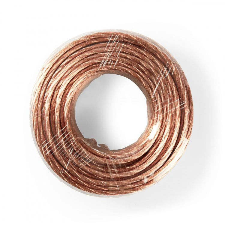 Nedis Högtalarkabel | 2 x 6.00 mm² | CCA | 25.0 m | Rund | PVC | Transparent | Emballage Nedis Högtalarkabel | 2 x 6.00 mm² | CCA | 25.0 m | Rund | PVC | Transparent | Emballage