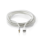 Nedis Lightning Adapter | Apple Lightning, 8-stifts | 3.5 mm Hane | Guldplaterad | 1.00 m | Rund | Nylon | Kartong med täckt fönster Nedis Lightning Adapter | Apple Lightning, 8-stifts | 3.5 mm Hane | Guldplaterad | 1.00 m | Rund | Nylon | Kartong med täckt fönster