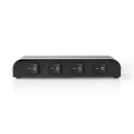 Nedis Högtalar kontrollboxen | 4-Port port(s) | Terminalklämmor | Högtalarimpedans: 4-16 Ohm | Maxlast per Kanal: 200 W | Aluminium | Svart