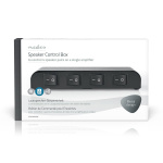 Nedis Högtalar kontrollboxen | 4-Port port(s) | Terminalklämmor | Högtalarimpedans: 4-16 Ohm | Maxlast per Kanal: 200 W | Aluminium | Svart