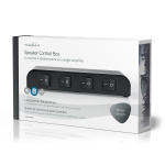 Nedis Högtalar kontrollboxen | 4-Port port(s) | Terminalklämmor | Högtalarimpedans: 4-16 Ohm | Maxlast per Kanal: 200 W | Aluminium | Svart