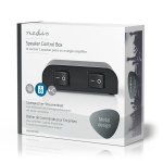 Nedis Högtalar kontrollboxen | 2-Port port(s) | Terminalskruvar | Högtalarimpedans: 4-16 Ohm | Maxlast per Kanal: 150 W | Aluminium | Svart
