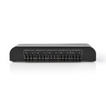 Nedis Högtalar kontrollboxen | 4-Port port(s) | Terminalskruvar | Högtalarimpedans: 4-16 Ohm | Maxlast per Kanal: 200 W | Aluminium | Svart