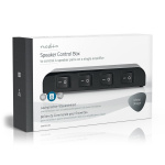 Nedis Högtalar kontrollboxen | 4-Port port(s) | Terminalskruvar | Högtalarimpedans: 4-16 Ohm | Maxlast per Kanal: 200 W | Aluminium | Svart