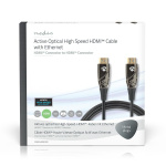 Nedis Aktiva optiska High Speed HDMI kabel med Ethernet | HDMI™ Kontakt | HDMI™ Kontakt | 4K@60Hz | 18 Gbps | 10.0 m | Rund | PVC | Svart | Presentbox Nedis Aktiva optiska High Speed HDMI kabel med Ethernet | HDMI™ Kontakt | HDMI™ Kontakt | 4K@60Hz | 18 Gbps | 10.0 m | Rund | PVC | Svart | Presentbox