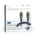 Nedis Aktiva optiska High Speed ​​HDMI kabel med Ethernet | HDMI™ Kontakt | HDMI™ Kontakt | 4K@60Hz | 18 Gbps | 100.0 m | Rund | PVC | Svart | Presentbox