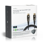 Nedis Aktiva optiska High Speed HDMI kabel med Ethernet | HDMI™ Kontakt | HDMI™ Kontakt | 4K@60Hz | 18 Gbps | 15.0 m | Rund | PVC | Svart | Presentbox Nedis Aktiva optiska High Speed HDMI kabel med Ethernet | HDMI™ Kontakt | HDMI™ Kontakt | 4K@60Hz | 18 Gbps | 15.0 m | Rund | PVC | Svart | Presentbox