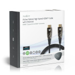 Nedis Aktiva optiska High Speed ​​HDMI kabel med Ethernet | HDMI™ Kontakt | HDMI™ Kontakt | 4K@60Hz | 18 Gbps | 20.0 m | Rund | PVC | Svart | Presentbox