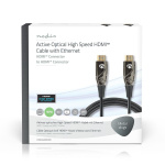 Nedis Aktiva optiska High Speed HDMI kabel med Ethernet | HDMI™ Kontakt | HDMI™ Kontakt | 4K@60Hz | 18 Gbps | 30.0 m | Rund | PVC | Svart | Presentbox Nedis Aktiva optiska High Speed HDMI kabel med Ethernet | HDMI™ Kontakt | HDMI™ Kontakt | 4K@60Hz | 18 Gbps | 30.0 m | Rund | PVC | Svart | Presentbox